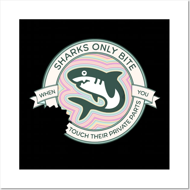 Sharks Only Bite Wall Art by Edge Wear